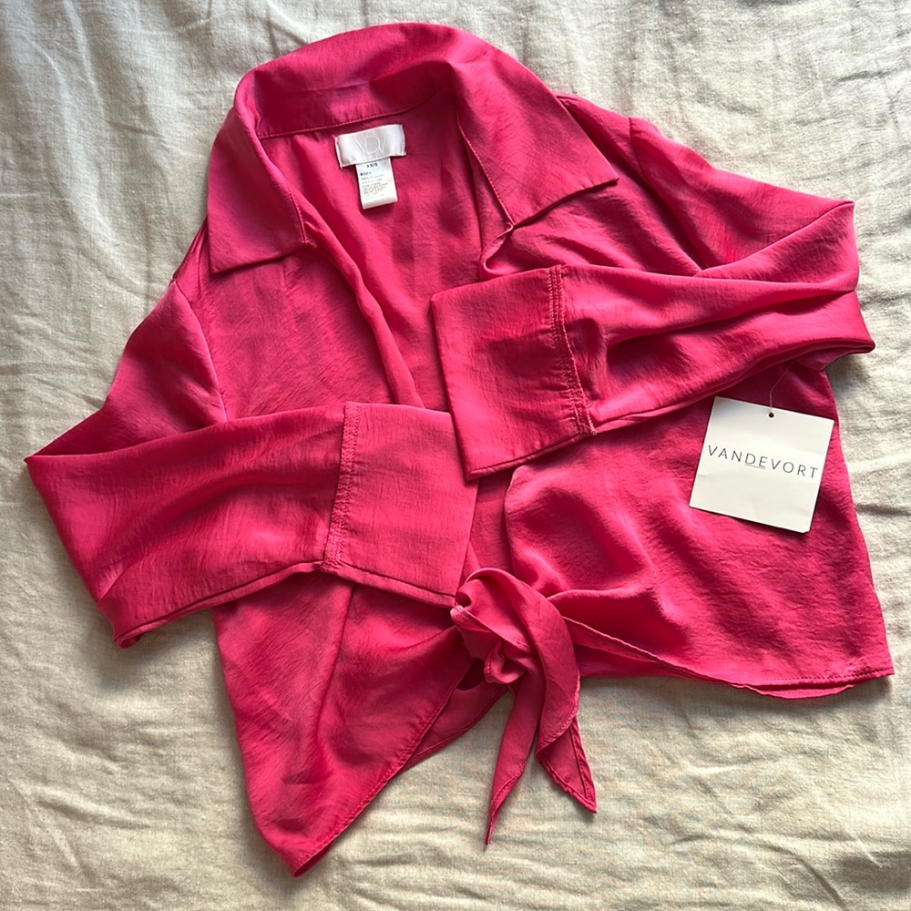 VDV pink satin blouse